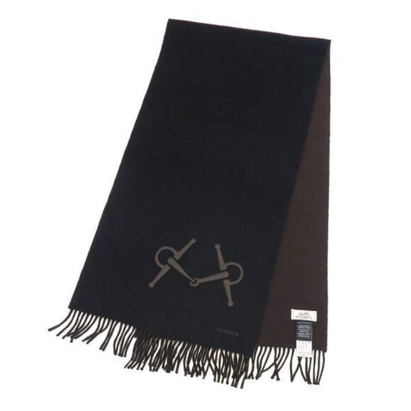 Hermes Scarf Cashmere Leather